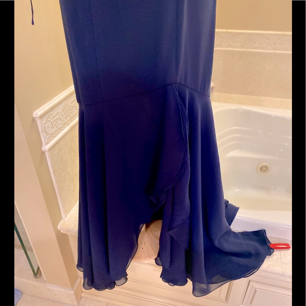 Classic Brand New After Six Navy Strapless Dress beautiful sexy bottom - Picture 11 of 14